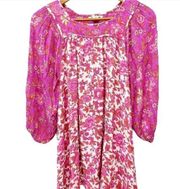 Billa Spring Floral Blouse Size Large | Pink