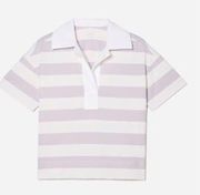 Everlane The Retro Jersey Polo Shirt Top Oversized Striped Organic Cotton Small