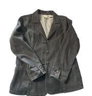 St.John's Bay women's medium faded black jean jacket/blazer