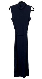 Doncaster Navy Sleeveless Turtleneck maxi dress women’s size 8