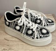 Crochet Platform Sneakers