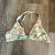 Rhythm. Barbados Tropical Patterned Bikini Top Size L