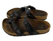 Birkenstock  Mayari Black Leather Strap Sandals Size 37