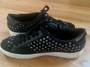 Irving Rhinestone Embellished Mesh Sneakers - Black