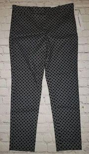 NWT Liz Claiborne Women's Size 6 Emma Ankle Length Mid-Rise Black & White Pants