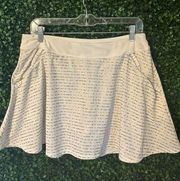 Under Armour White and Silver Skort Size Large