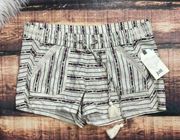 Jolt Patterned Linen Shorts