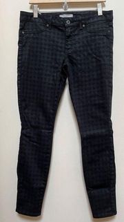 Rich & Skinny Lyocell Blend Houndstooth Print Skinny Jeans See Description