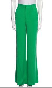 Green High Waisted Trouser Pants