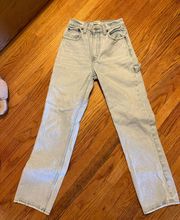 Abercrombie & Fitch Light Wash 90s Carpenter Straight Jeans