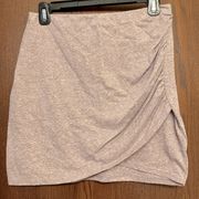 Cotton mini skirt with ruching