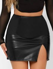 Faux Leather Skirt