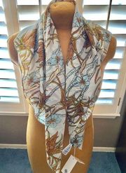 tory burch climbing palms square scarf cotton 36”x36” $228 #144936