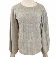 Marled Reunited soft gray balloon sleeve sweater