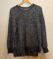 Ellen Tracy Black and‎ White Oversized Knitted Sweater, Size Small