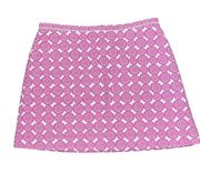 Lilly Pulitzer Skirt Size 8 Pink White Circles Lined Womens Back Zip 32X16