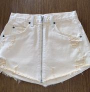Zip Front Jean Skirt Size 28