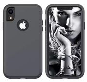 iPhone XS Max Dual Layer Armor Shock Defender Case- Gray/Black