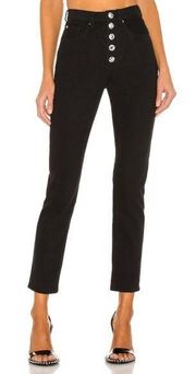 Revolve WeWoreWhat The Danielle Crystal Straight Jean in Black