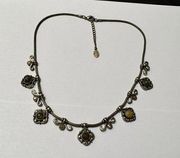 Women’s CH Bronze Tone & Rhinestone Necklace Crazy Horse By Liz Claiborne