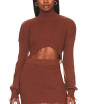 Revolve h:ours Distressed Crop Sweater SMALL Turtleneck Fairy Grunge Elsie NEW