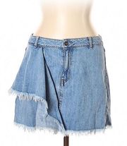 Denim Ruffle Skirt