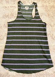 Mossimo Supply Co Striped gray And Light Purple Tank