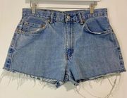 Levi’s  Women’s 550 Relaxed Fit Denim Shorts High Waist Denim Blue Size 34 EUC