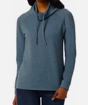 32 Degrees ladies funnel neck blue gray sweatshirt size large