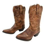 Justin Brown Tan Point Toe Stampede Boots