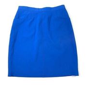 Vintage Burberry Pencil Skirt Womens 4 Blue