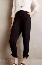 Elevenses Anthropologie Avoch Crop Jogger Trousers in Black size 2