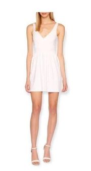 Susana Monaco Sugar V-Neck Smocked Waist Mini Dress White