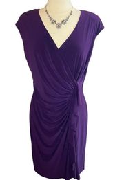 AMERICAN LIVING Deep Purple Pullover Sleeveless Cocktail Dress