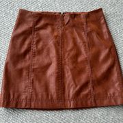 Free People faux leather skirt