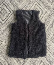 Black Fur Vest