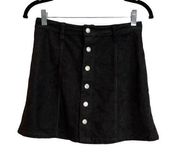Olivaceous Faux Suede Brown Gray Mini Skirt