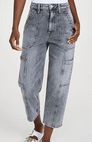 MOTHER Private Zip Pocket Ankle Jeans in Shadow Dancing, size 25