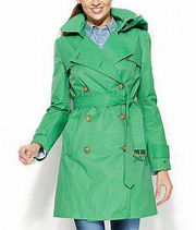 Tommy Hilfiger Petite Hooded‎ Trench Coat!