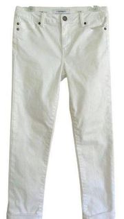 Liverpool Crop Pants Cami White Soft Stretch Roll Cuff Summer Crop Pants Size 6