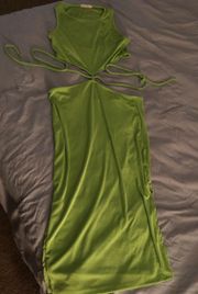 Sexy Miami Style Lime Cutout Dress