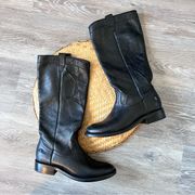 Anthropologie trask black leather western cowgirl boots