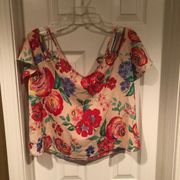 Everly floral off the shoulder blouse size large