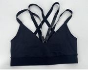 Ultracor Rhombus Sports Bra Sz S Solid Black Strappy