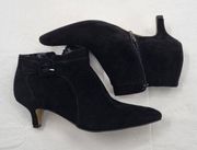 Bella Vita Bindi Ankle Booties Boots Womens 8WW Black Suede Leather Shoes