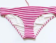 Solid & Striped Fuschia Stripe Rib The Ella Bikini Bottom sz Medium