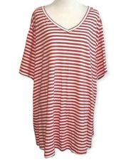 Terra and‎ sky coral stripe t shirt