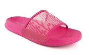 Juicy Couture Women's Bright Pink Logo Mesh Wryter Pool Slide Sandals sz 9