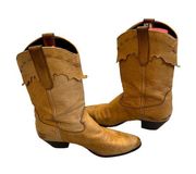 Vintage 80’s Code West Leather Mid-calf Western Boots