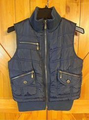 Maurices Womens Puffer Vest Zip Pockets Full Zip Insulated Quilted Size Medium (